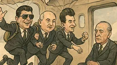 Vicc: Reagan, Gorbacsov és Kádár a repülőn