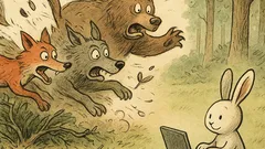 Vicc: Nyuszika diplomamunkát ír az erdőszélen