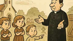 Vicc: A pap a mennyről kérdez