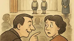 Vicc: Az iskolai előadáson odahajol egy szülő…