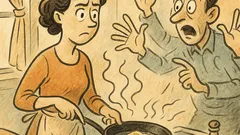 Vicc: A férj beront a konyhába…