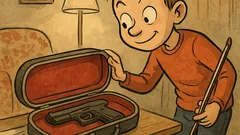 Vicc: Pistike hegedül, tokban fegyvert talál