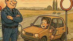 Vicc: Elhagyatott úton mér a rendőr