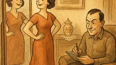 Vicc: A feleség a tükör előtt illeget