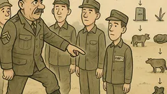 Vicc: Az őrmester a logikát tanítja